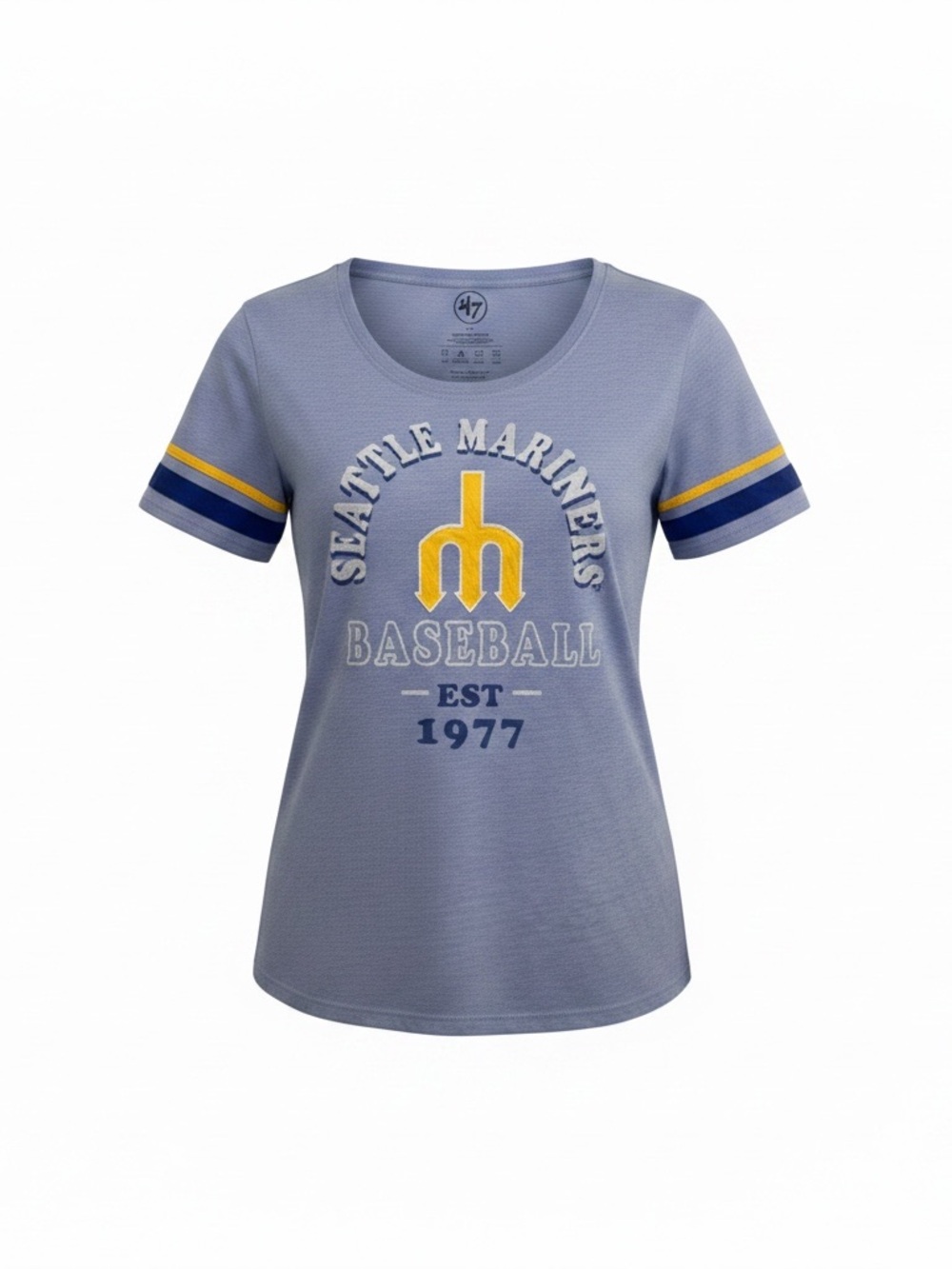 Seattle Mariners ‘47 Brand Women’s Tee Light Blue MLB Baseball Shirt Large